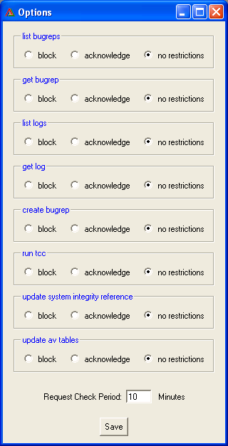 Client Permissions Configuration