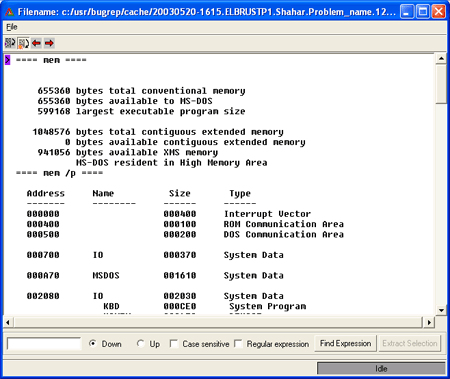 Viewing Memory Usage
